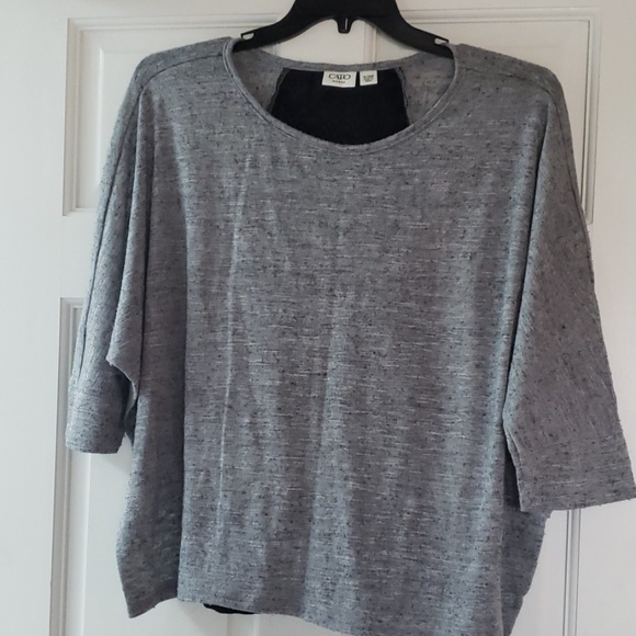 Cato Tops - Cato gray and black top